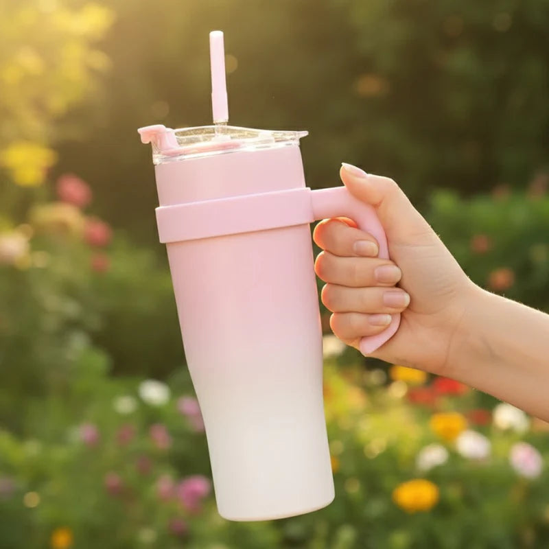 Stainless Steel Insulated Tumbler 42oz with Straw