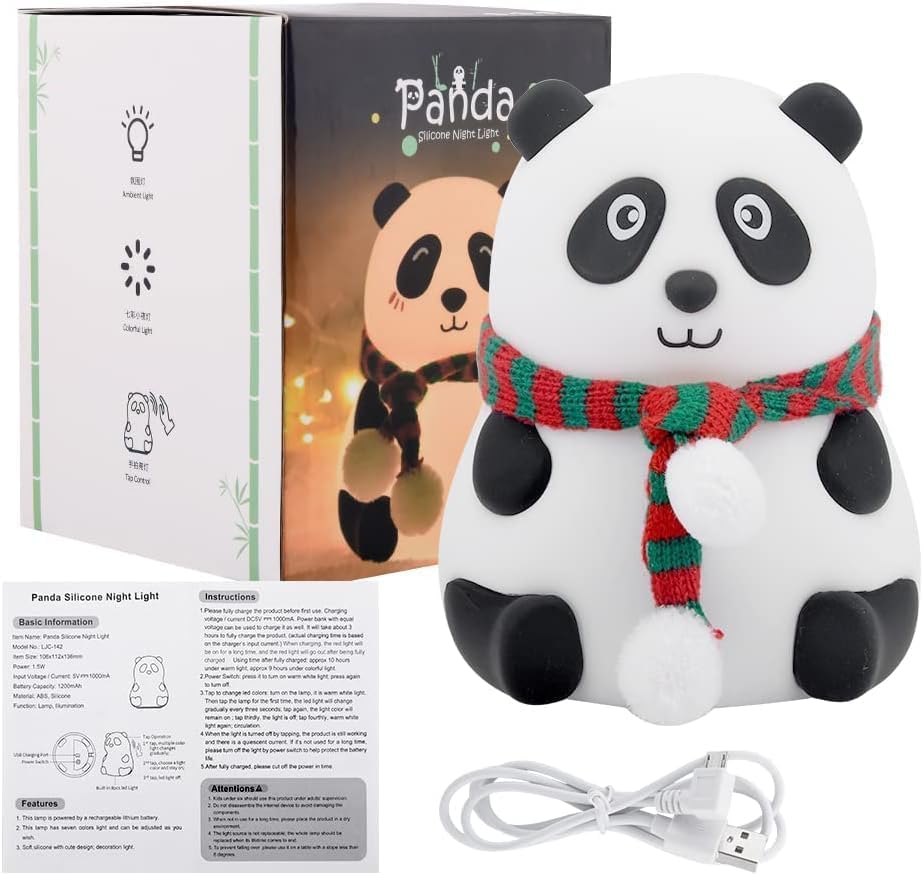 Luxury Panda Silicone LED Night Lamp – Soft Warm Glow