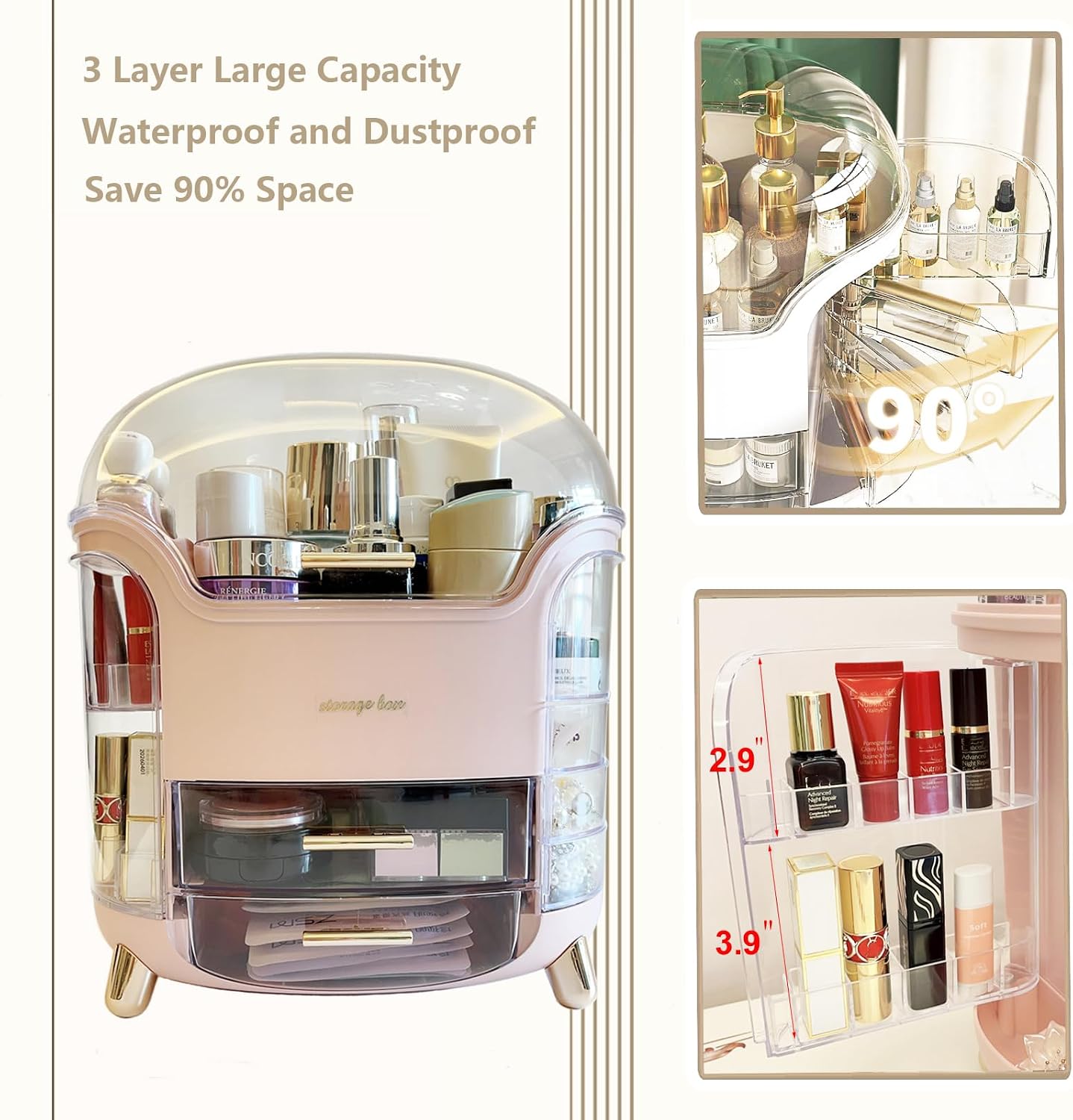 Large Capacity Luxury Cosmetic Organizer