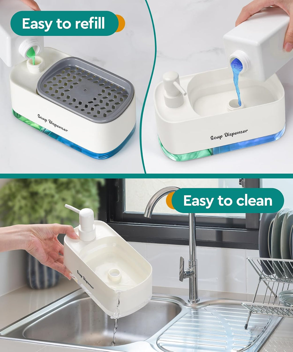 Kitchen Dish Soap Dispenser Set