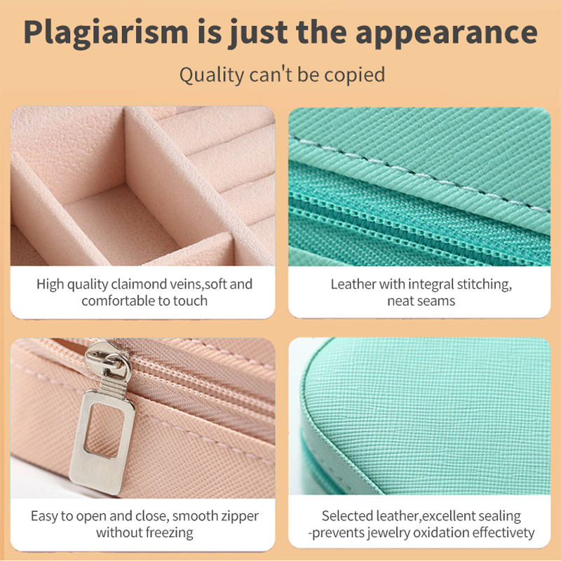 Single Layer Storage Box Ladies Travel Leather Jewelry Box