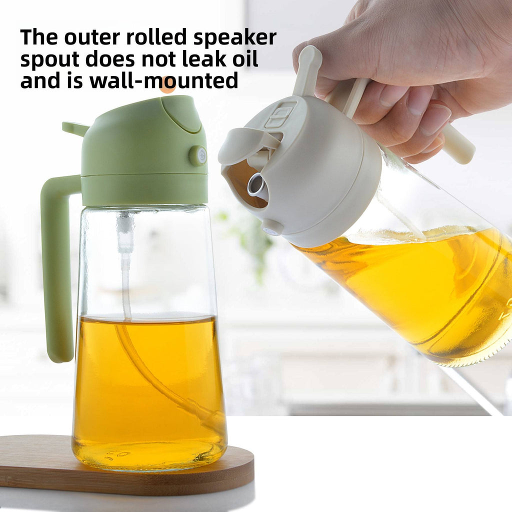 470ml Glass Oil Bottle Dual-Use Non-Drip Spray