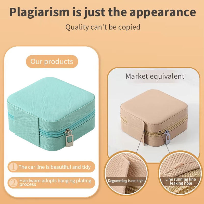 Single Layer Storage Box Ladies Travel Leather Jewelry Box