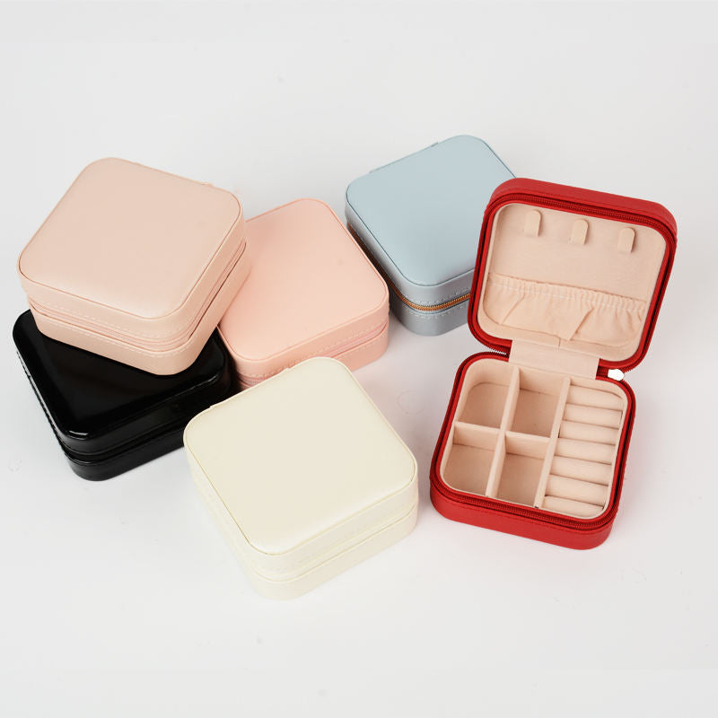 Single Layer Storage Box Ladies Travel Leather Jewelry Box